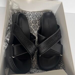 Alexander McQueen Black Slides